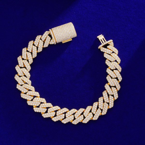 12mm Iced Miami Cuban Link Chain VVS Moissanite Diamond