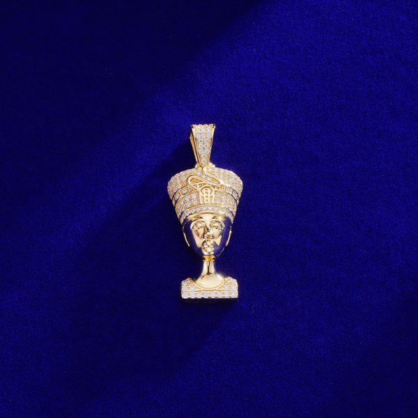 Iced Out Nefertiti Pendant VVS Moissanite Diamond