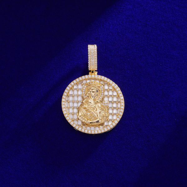 King Jesus VVS Moissanite Diamond Pendant