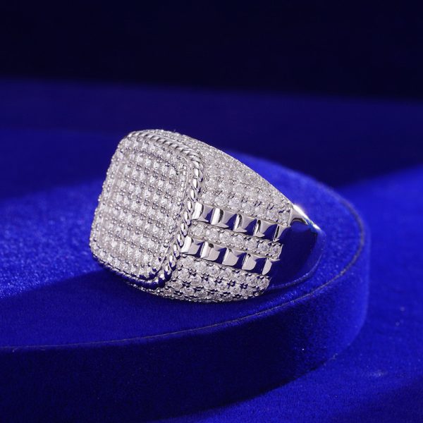 Star Iced Baguette VVS Moissanite Diamond Ring