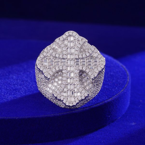 Jesus Face Iced VVS Moissanite Diamond Ring