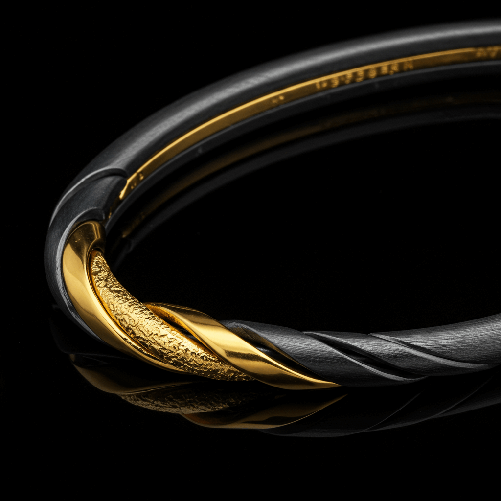 Tungsten & Gold Combination Necklace