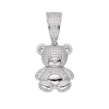 925K Moissanite Diamond Rhodium Cartoon Pendant