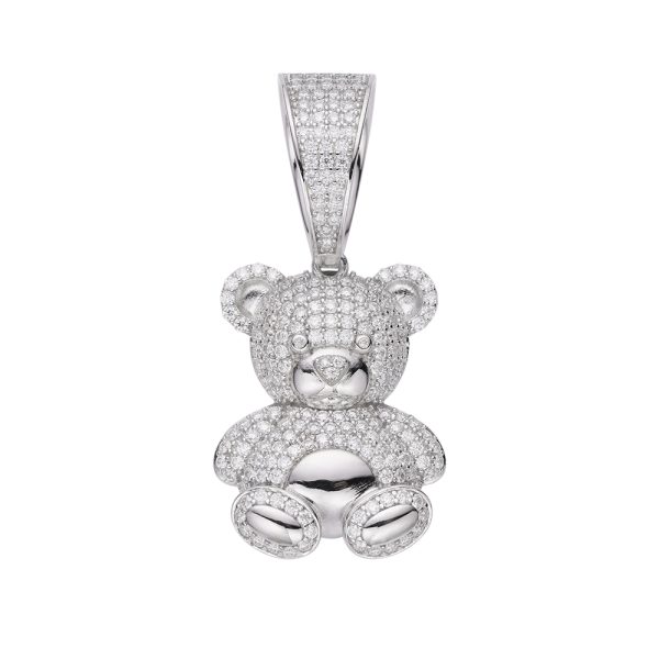 925K Moissanite Diamond Rhodium Cartoon Pendant