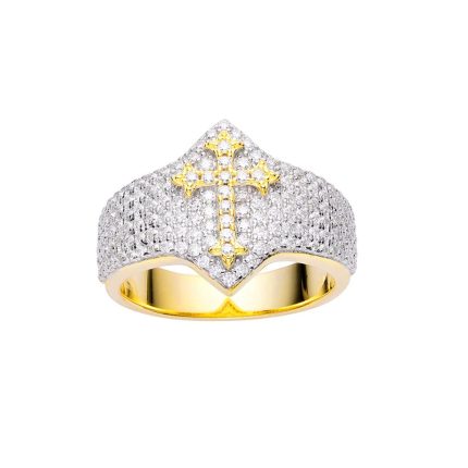 925K Moissanite Diamond VVS1 Religious Cross Ring,