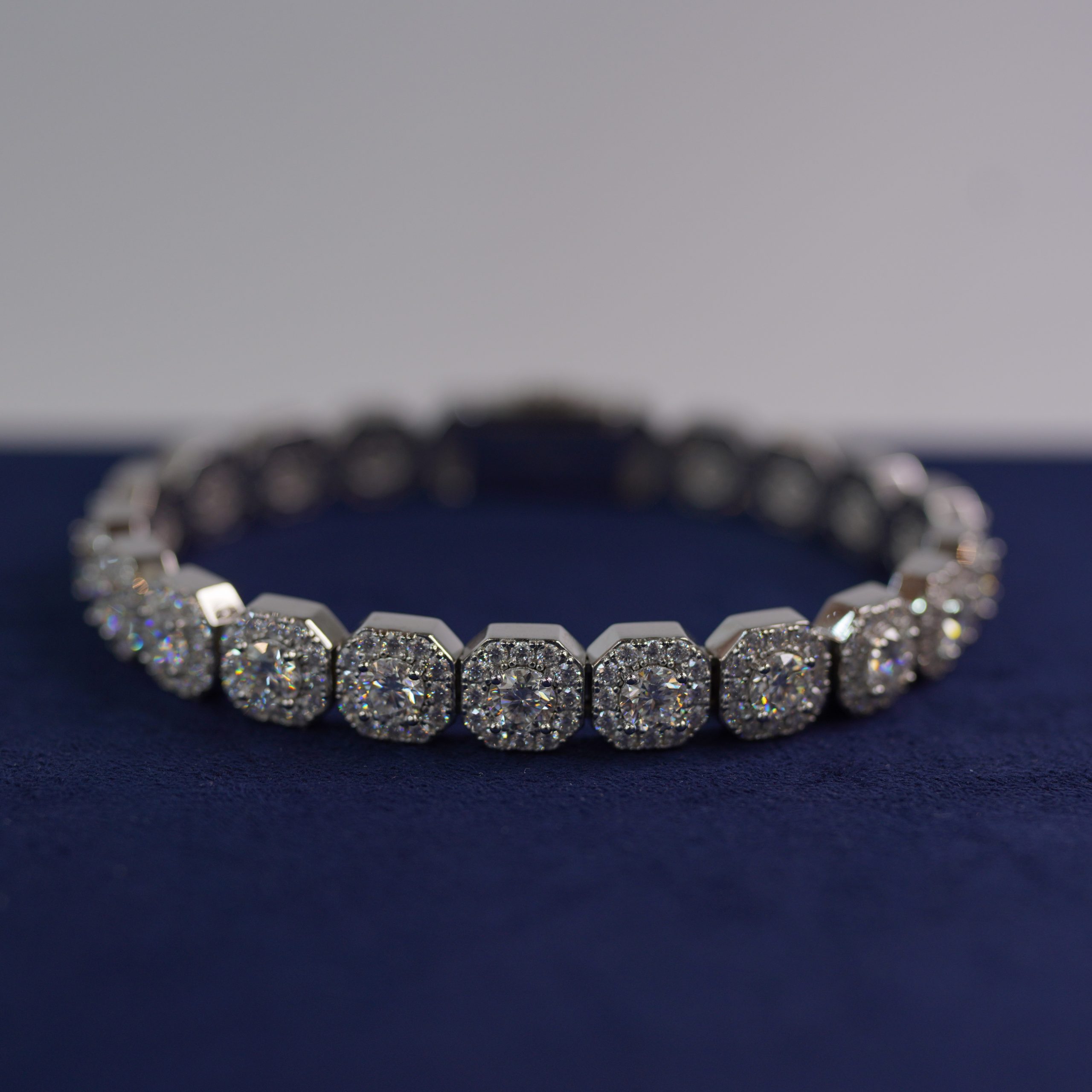 silver L tennis bracelet 3