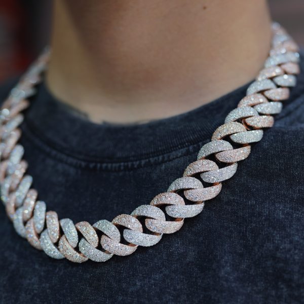 Diamond dancing Two-tone Cuban link chain