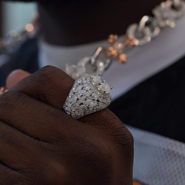 Diamond Dancing Iced VVS Ring Bold shine, perfect comfort, and luxury sparkle