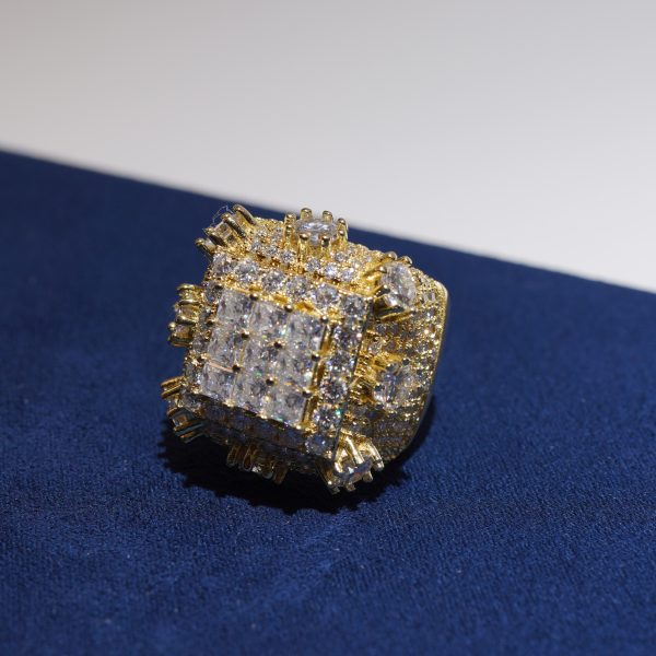 Diamond Dancing Two-tone iced-out VVS ring