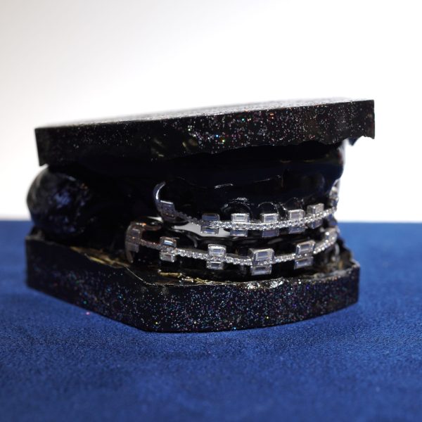 Square-Cut braces Grillz Set Diamond Dancing