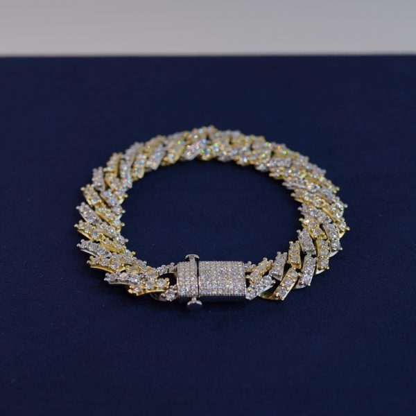 pass the diamond tester M VVS Cuban Bracelet Diamond Dancing